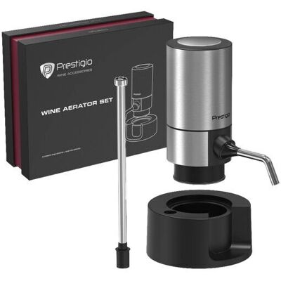 Prestigio PWA104ASB Aerator wina - Automatyczny, Zasilany bateriami AAA Prestigio PWA104ASB Aerator wina - Automatyczny, Zasilany bateriami AAA