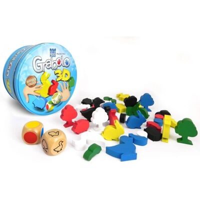 Teddies Grabolo 3D Dřevěná Stolní Hra v Kovové Krabičce Teddies Grabolo 3D Dřevěná Stolní Hra v Kovové Krabičce