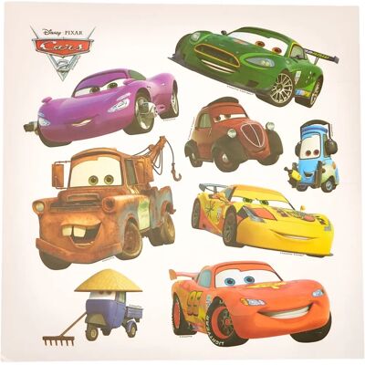 Naklejka na ścianę Disney Cars dla dzieci - Wielokolorowa - 30x30cm Naklejka na ścianę Disney Cars dla dzieci - Wielokolorowa - 30x30cm
