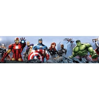 Väggklistermärke Avengers - Självhäftande & Omplacerbar - 14cm x 5m Väggklistermärke Avengers - Självhäftande & Omplacerbar - 14cm x 5m