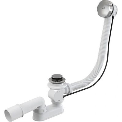 ALCADRAIN - A55K-80 - 800 mm - cromo - desbordamiento - juego de desagüe para bañera ALCADRAIN - A55K-80 - 800 mm - cromo - desbordamiento - juego de desagüe para bañera