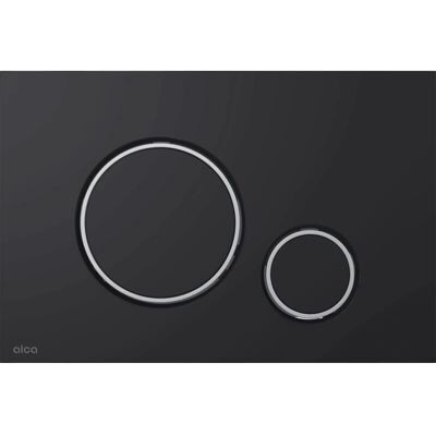 AlcaPlast M778 Placa de Ducha - Doble Acción, Negro Mate, Borde Cromado AlcaPlast M778 Placa de Ducha - Doble Acción, Negro Mate, Borde Cromado