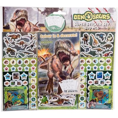 ArtKids Dino Mega Sticker Set - 500 adesivos de dinossauros - Tipo de produto: Conjunto de Adesivos ArtKids Dino Mega Sticker Set - 500 adesivos de dinossauros - Tipo de produto: Conjunto de Adesivos