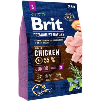 Brit Premium By Nature Kuře Malé Junior - Suché krmivo pro psy - 3 kg Brit Premium By Nature Kuře Malé Junior - Suché krmivo pro psy - 3 kg