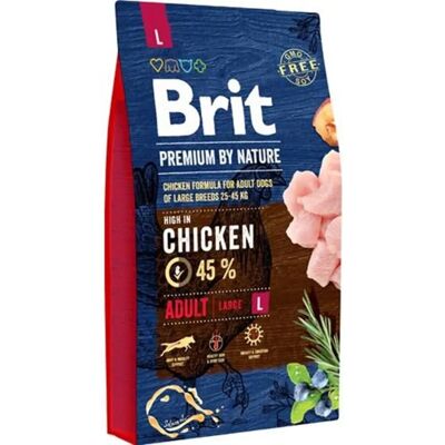 Brit Premium Velké krmivo pro psy - Kuře, Bez lepku, Podporuje klouby a trávení Brit Premium Velké krmivo pro psy - Kuře, Bez lepku, Podporuje klouby a trávení