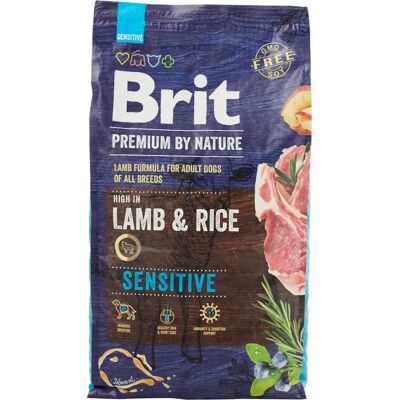Brit Premium By Nature Adult Känslig lamm och ris - Torrfoder för hundar - 8 Kg Brit Premium By Nature Adult Känslig lamm och ris - Torrfoder för hundar - 8 Kg