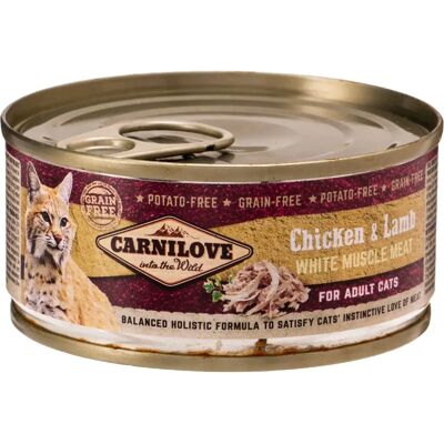 Alimento úmido para gatos Carnilove frango & cordeiro - 12 x 100g Alimento úmido para gatos Carnilove frango & cordeiro - 12 x 100g