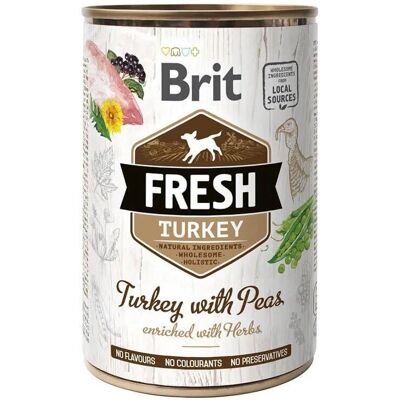 Nourriture humide Brit Fresh Dinde et Petits Pois pour Chiens - 6x400g - Publicité Nourriture humide Brit Fresh Dinde et Petits Pois pour Chiens - 6x400g - Publicité