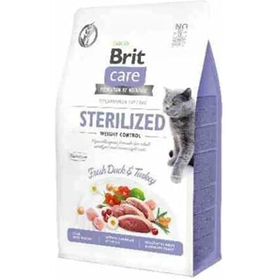 Nourriture pour chats Brit Care sans céréales contrôle du poids adulte dinde et canard - Publicité Nourriture pour chats Brit Care sans céréales contrôle du poids adulte dinde et canard - Publicité