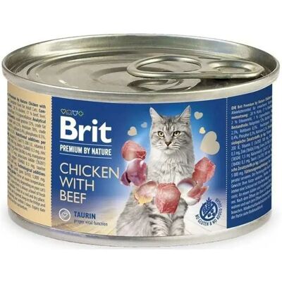 Brit Premium By Nature Chicken With Beef 200g Våt Kattemat - Våt kattemat Brit Premium By Nature Chicken With Beef 200g Våt Kattemat - Våt kattemat
