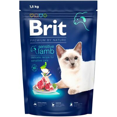 Brit Premium by Nature Sušené krmivo na ovci pro kočky - Citlivé Brit Premium by Nature Sušené krmivo na ovci pro kočky - Citlivé