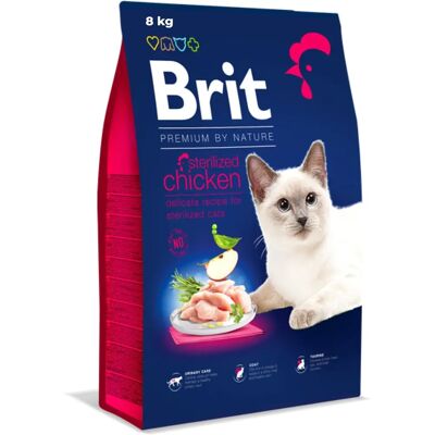 Brit Premium by Nature Krmivo pro sterilizované kočky - Kuře - 8kg Brit Premium by Nature Krmivo pro sterilizované kočky - Kuře - 8kg