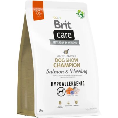 Brit Care Hypoalergénny výstavný šampión pre dospelých psov Losos a sleď - suché krmivo pre psov - 3 kg Brit Care Hypoalergénny výstavný šampión pre dospelých psov Losos a sleď - suché krmivo pre psov - 3 kg