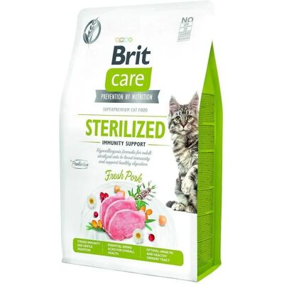 BRIT CARE Immunità Sterilizzata Senza Cereali - Gatti 2kg - Formula Ipallergenica con Maiale BRIT CARE Immunità Sterilizzata Senza Cereali - Gatti 2kg - Formula Ipallergenica con Maiale