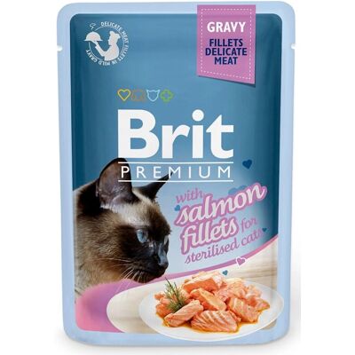 BRIT Premium Cat Filets de Saumon en Sauce - Nourriture pour chats - Publicité BRIT Premium Cat Filets de Saumon en Sauce - Nourriture pour chats - Publicité
