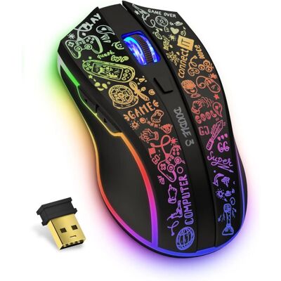 Connect IT Kabellose Gaming Maus - 4800 DPI RGB Connect IT Kabellose Gaming Maus - 4800 DPI RGB