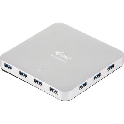 i-tec Metal U3HUBMETAL10 - USB Hub 10 Ports Aluminium Silber Schwarz Grau i-tec Metal U3HUBMETAL10 - USB Hub 10 Ports Aluminium Silber Schwarz Grau