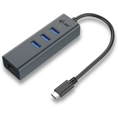 Hub USB-C en métal i-tec 3 + GLAN - Adaptateur Ethernet USB-C Hub USB-C en métal i-tec 3 + GLAN - Adaptateur Ethernet USB-C