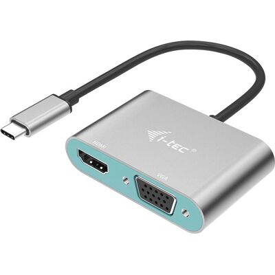 i-tec Metal C31VGAHDMIADA USB-Grafikadapter - Erweiterungsmodus - 4K UHD - Silber - USB-C auf HDMI & VGA i-tec Metal C31VGAHDMIADA USB-Grafikadapter - Erweiterungsmodus - 4K UHD - Silber - USB-C auf HDMI & VGA
