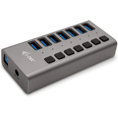 i-tec U3CHARGEHUB7 - USB Hub 7 Portit - Harmaa i-tec U3CHARGEHUB7 - USB Hub 7 Portit - Harmaa