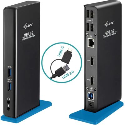 i-tec U3DUALHDMIDOCK Laptop Dockingstation - Schwarz i-tec U3DUALHDMIDOCK Laptop Dockingstation - Schwarz