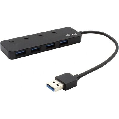 i-tec U3CHARGEHUB4 Negro - Concentrador USB, 4 Puertos i-tec U3CHARGEHUB4 Negro - Concentrador USB, 4 Puertos