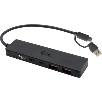i-tec Metal C31HUBMETAL2A2C USB-C Hub - USB 3.2, 4 Puertos, Negro i-tec Metal C31HUBMETAL2A2C USB-C Hub - USB 3.2, 4 Puertos, Negro