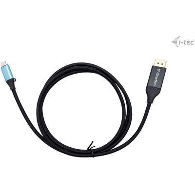 i-tec USB-C DisplayPort Bi-Directional Kabeladapter - 8K - Černá i-tec USB-C DisplayPort Bi-Directional Kabeladapter - 8K - Černá