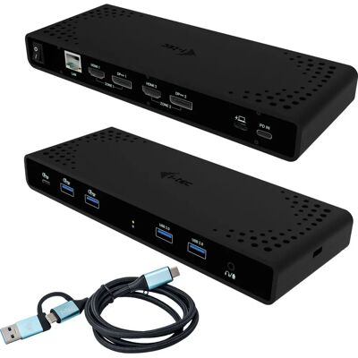 i-tec CADUA4KDOCKPDB Dual 4K Docking Station - Black i-tec CADUA4KDOCKPDB Dual 4K Docking Station - Black