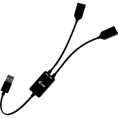 i-tec USB-A Kabel Hub - USB 3.2 Gen 1 - 2 poorten - 0,1 m i-tec USB-A Kabel Hub - USB 3.2 Gen 1 - 2 poorten - 0,1 m