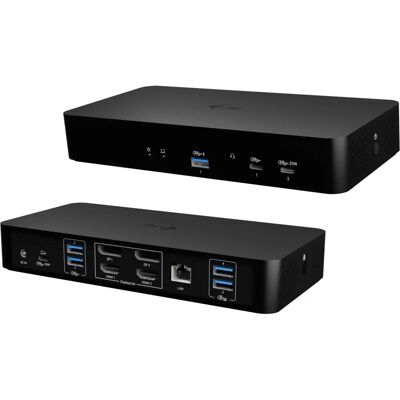i-tec i-tec CAINTGDUAL4KDOCPD Kannettava telakka kahdella näytöllä - Musta i-tec i-tec CAINTGDUAL4KDOCPD Kannettava telakka kahdella näytöllä - Musta