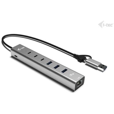 i-tec - CAHUBMETAL6LANPD - 6 Ports - USB-Hub i-tec - CAHUBMETAL6LANPD - 6 Ports - USB-Hub