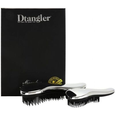 Dtangler Zilveren Haarborstel Set - Ontkammen, Reizen, Luxe Dtangler Zilveren Haarborstel Set - Ontkammen, Reizen, Luxe