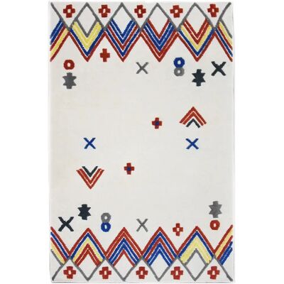 Bakero ivoorkleurige katoenen vloerkleed D45A - Vloerkleed Bakero ivoorkleurige katoenen vloerkleed D45A - Vloerkleed