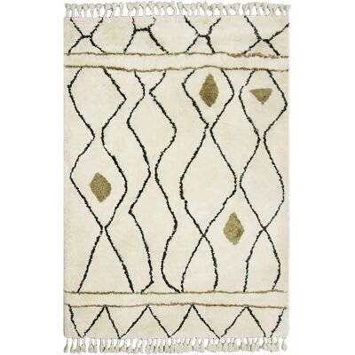 Bakero Ivoor Vloerkleed - Handgeweven Marokkaanse Stijl - Traditionele Productie - 170x120 cm Bakero Ivoor Vloerkleed - Handgeweven Marokkaanse Stijl - Traditionele Productie - 170x120 cm