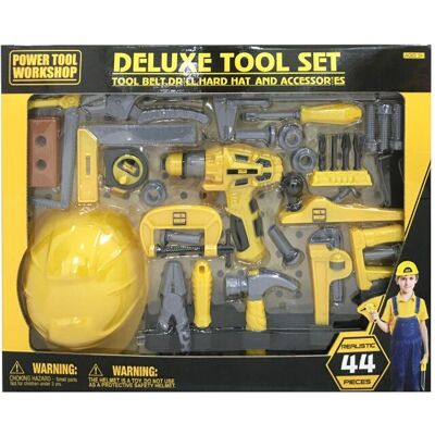 G21 - DELUXE TOOLS BOP941864 - Žlutá-Šedá - 44ks - Dětské nářadí G21 - DELUXE TOOLS BOP941864 - Žlutá-Šedá - 44ks - Dětské nářadí