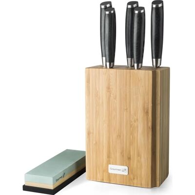 Sada nožů G21 Gourmet Damascus - 5 kusů s bambusovým stojánkem Sada nožů G21 Gourmet Damascus - 5 kusů s bambusovým stojánkem