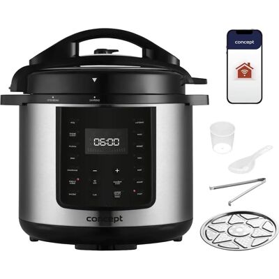 Concept CK8001 - Negru, Oțel inoxidabil - Multicooker Concept CK8001 - Negru, Oțel inoxidabil - Multicooker