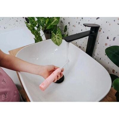 Brosse à dents électrique sonique pour enfants rose - 5-9 ans - Publicité Brosse à dents électrique sonique pour enfants rose - 5-9 ans - Publicité