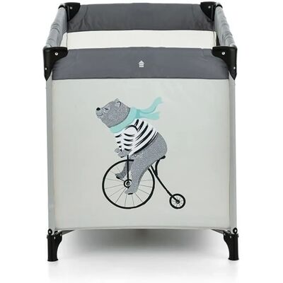PETITEMARS Nyja Teddy Biker Šedé Cestovní Postýlka PETITEMARS Nyja Teddy Biker Šedé Cestovní Postýlka