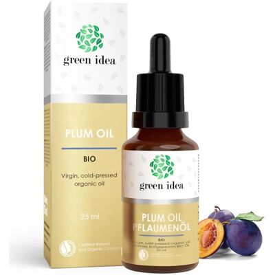 Green Idea Organic Plum Oil - Deep Nourishment, Vegan, 25ml Green Idea Organic Plum Oil - Deep Nourishment, Vegan, 25ml
