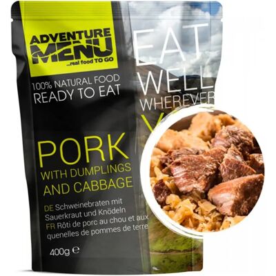 Adventure Menu Pork with Dumplings and Cabbage - Meal Ready To Eat Adventure Menu Pork with Dumplings and Cabbage - Meal Ready To Eat