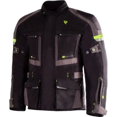 Street Racer Rocket - schwarz-grau-fluogelb - S - polyester - Chaqueta de motocicleta Street Racer Rocket - schwarz-grau-fluogelb - S - polyester - Chaqueta de motocicleta