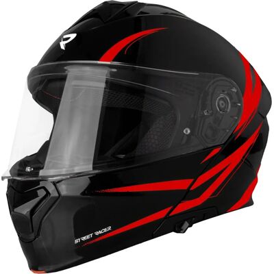 Street Racer - Fury - Schwarz-Rot - M - Motorradhelm Street Racer - Fury - Schwarz-Rot - M - Motorradhelm