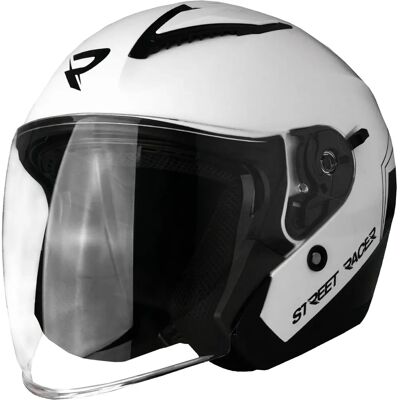 Street Racer - Sonic - Weiß-Schwarz - M - Helm Street Racer - Sonic - Weiß-Schwarz - M - Helm