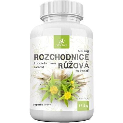 Allnature Rhodiola Rosea 500mg - Doplněk stravy Allnature Rhodiola Rosea 500mg - Doplněk stravy