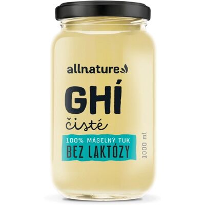 Allnature Ghee - 100% Máslový Tuk - Bez Laktózy - Vysoký Kouřový Bod - Bohatý na Vitamíny a Minerály - Bezlepkový - 1000 ml - Ghee Allnature Ghee - 100% Máslový Tuk - Bez Laktózy - Vysoký Kouřový Bod - Bohatý na Vitamíny a Minerály - Bezlepkový - 1000 ml - Ghee