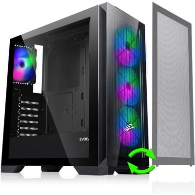 Evolveo Ptero Q2+ - ATX-Gehäuse mit ARGB-Lüftern & Glasfront Evolveo Ptero Q2+ - ATX-Gehäuse mit ARGB-Lüftern & Glasfront