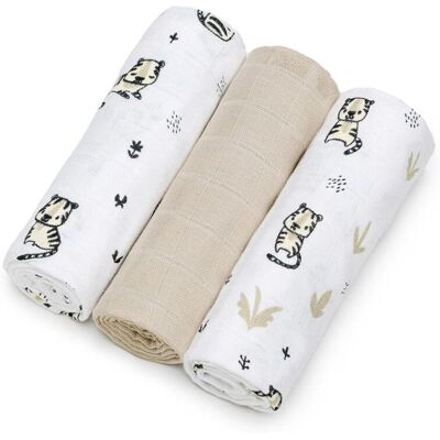 T-TOMI Tetra Stoffluier - Baby Stoffluier - 70x70cm - 3 stuks T-TOMI Tetra Stoffluier - Baby Stoffluier - 70x70cm - 3 stuks