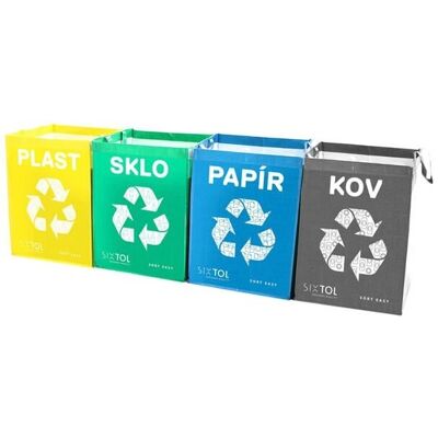 Sixtol Müllbeutel SORT EASY 4 METAL - 4 Stück, 36L, farbcodiert Sixtol Müllbeutel SORT EASY 4 METAL - 4 Stück, 36L, farbcodiert